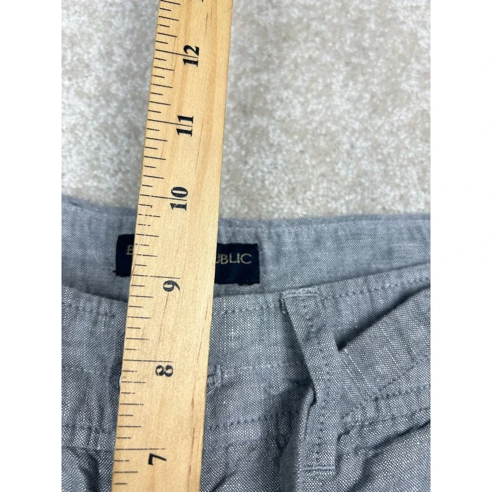 BANANA REPUBLIC Pants Women's Gray Size 4 Linen Blend Drawstring Pockets